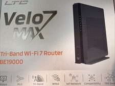 LTC Velo7 Max BE19000 Tri-Band WiFi 7 Router, 4x4 MIMO 12 Stream Black picture