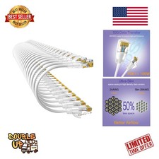 24 Pack 0.5Ft Cat6a Patch Cables Slim  Flexible Ethernet Cable 10G 550MHZ picture