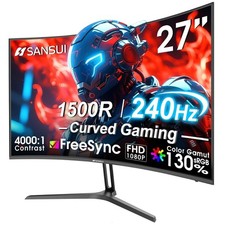 27 Inch Curved 240Hz FHD Gaming Monitor, 1500R, FreeSync picture