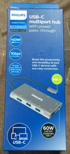 PHILIPS USB-C Multiport Hub 60W PD Port, HDMI,  Enet, SD,  MicroSD, Dual USB 3.0 picture