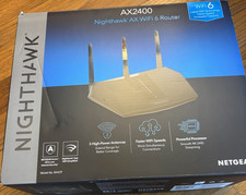 NETGEAR Nighthawk AX2400 WiFi 6 Router, 4-Port Gigabit, Black RAX29-100NAS picture