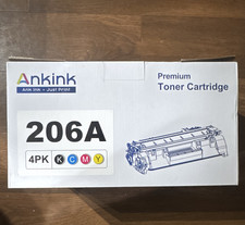 Ankink 206A Premium Laser Toner Cartridge 4-Pack Black Cyan Magenta Yellow picture