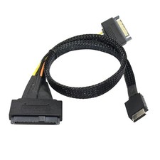 ST-JY Oculink to U.2 Adapter Cable, SFF-8611 (4i) to SFF-8639 (U.2) PCIe 4.0 ... picture