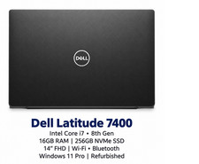 Dell Latitude 7400 14” FHD i7 8th gen  16GB 256GB NVMe SSD Wifi BT Win 11 Pro picture