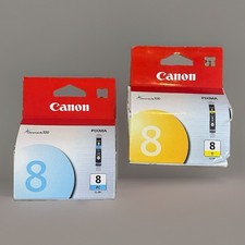 *Set of 2* Canon CLI-8 Ink Cartridges Set Yellow CLI-8Y & Photo Cyan CLI-8PC picture