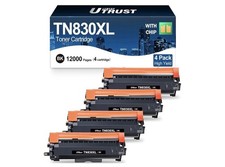 Utrust High Yield TN830XL Black Toner Cartridge 4-Pack w/ Chip for Brother picture