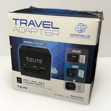 Tzumi 8481HD Dual USB & USB-C Travel Adapter Universal Charger New, Open Box picture