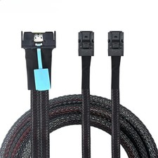 PCIe Gen5 MCIO 8X 8i to 2X Mini SAS HD SFF-8643 High Speed Server Adapter Cable picture