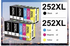 Replacements for Epson 252XL Ink Combo Pk (4 B, 2 C, 2 M, 2 Y) HY 10-Pk Bundle picture
