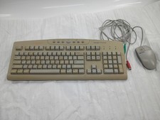Vintage Ford Motor Company PeoplePC keyboard with HP wired mouse. picture