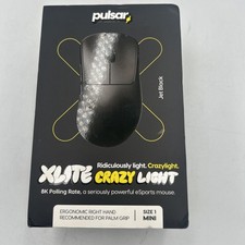 Pulsar Xlite CrazyLight Mini Wireless Gaming Mouse Jet Black 8K 32K DPI 41g picture