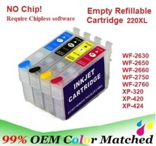 220XL 220 Alternative No Chip Refillable Ink Cartridge for Epson WF-2630 WF-2650 picture