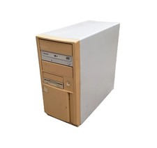 Vintage Beige 386 Era Retro Gaming Baby-AT Tower PC Case + FLOPPY + PSU picture