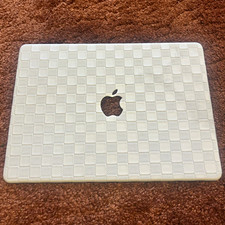 Apple MacBook Hard Case Shell, Checkered White/Clear Rigid Plastic picture