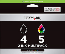 New Genuine Lexmark 4 5 2PK Ink Cartridges Z Series Z2390 Z2490 Z2520 picture