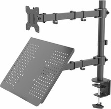 Black Fully Adjustable 13 to 32 inch Single Computer Monitor and Laptop Desk Mou picture