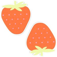 Bundle of 2 - HeyDay Strawberry-Shaped Non-Slip Mouse Pad - Red (9