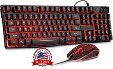 Jugeo De Teclado Y Mouse Gamer Para Gaming Multicolor LED Raton Combo Nuevo picture