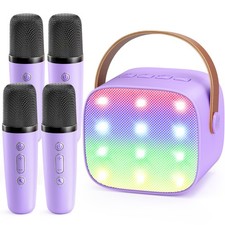 YLL Mini Karaoke Machine for Kids Adults: Portable Loud Speaker with 4 Wirele... picture