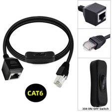 Cablecy RJ45 CAT6 8P8C STP UTP Male to Female Extension Cable with Switch Patch picture