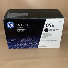 HP 05A Black LaserJet Toner Cartridge Dual Pack CE505D P2035  P2055 Genuine NEW picture