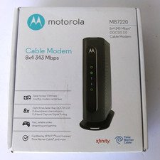 NEW Open Box Motorola MB7220 DOCSIS 3.0 Cable Modem 343Mbps Xfinity 8x4 picture