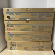 NEW 4 x Original Toner Konica   TN210 K/C/M/Y Cartridges • Sealed Original Box picture