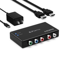 Portta Component to HDMI Converter w/ cable & Power adapter, Black picture