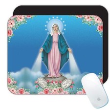 Our Lady of Grace and Medal : Gift Mousepad Religious Virgin Mary Catholic Saint picture