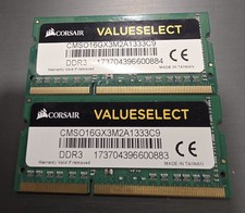 16GB (2x8GB) Corsair ValueSelect CMSO16GX3M2A1333C9 Laptop Memory RAM, DDR3 picture