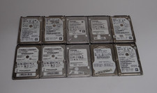 LOT (10) 750GB Mixed Brand / Model / Speed SATA 2.5