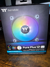 Thermaltake Pure Plus 12 120mm RGB Case Fan 3-Pack w/ Controller CL-F063 picture