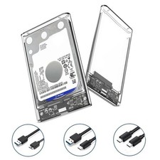 2.5 inch Hard Drive Enclosure USB 3.0/Type C to SATA III Clear External Hard Dri picture