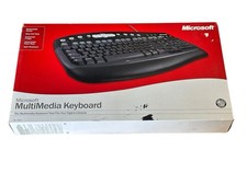 Microsoft MultiMedia Keyboard K49-00099 Black PS/2 New Open Box NOS Vintage picture