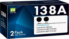 2 Pack 138A 138X W1380A W1380X Black Toner Cartridges Compatible For HP LaserJet picture
