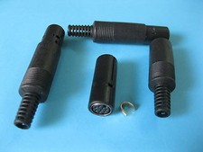 10 pcs Mini DIN Jack 8 Pin Female Connector with Plastic Handle New picture