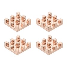4 Pcs Copper Heatsink 6x6x2mm, Heat Sink Cooler Radiator for Raspberry Pi picture