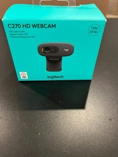 Logitech C270 HD Webcam 720p USB Camera Built-In Microphone New in Box picture