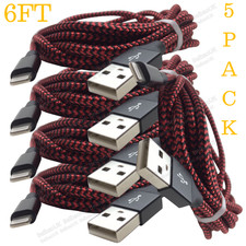 5Pack 6Ft USB Fast Charging Cable For iPhone 13 12 11 8 7 XR iPad Charger Cord picture