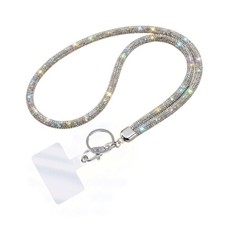 Fashion 34.8'' Sparkle All Round Crystal Neck Lanyard,Bling Work Name Card Holde picture