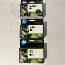 GENUINE 3 PACK of HP 934XL Black Ink Cartridges picture
