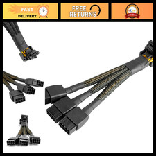 16Pin GPU Cable to 3X 8 Pin PCIe Extension - 16AWG 600W Right Angle Adapter for picture
