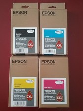  2020 NIB SET 4 Genuine Epson Inks T788XXL120,T788XXL220,T788XXL320,T788XXL420 picture