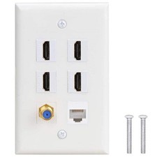 Cat 6 Ethernet Keystone Wall Plate TV F Type Modular Faceplate HDMI Face Plate picture