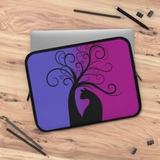 Magical black cat Laptop Sleeve, aesthetic celestial laptop case mystical gothic picture