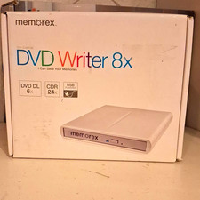 Memorex Slim USB-Powered External DVD Writer 8x DVD/CD-R Drive White picture