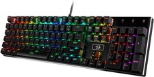 Redragon K556 RGB LED Backlit Wired Mechanical Gaming104 Keys Hot-Swap Keyboard picture