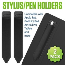 Cellet 2PK Stylus Pen Holder iPad Pro/Air/Mini - Premium Adhesive Black Sleeve picture