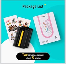 3 Pack Liene PixCut S1 Sticker Paper 4x7 + Ink Cartridge 72 Sheets Each NEW picture