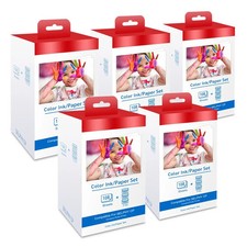 5PK Canon KP-108IN Color Ink Paper Set 4x6 for Canon Selphy CP1200 CP1300 CP1500 picture
